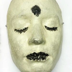 White Taino Boricua Hand Made Wall Hanging Clay Mask 7" x 5"